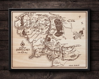 Lord Of The Rings Map Etsy
