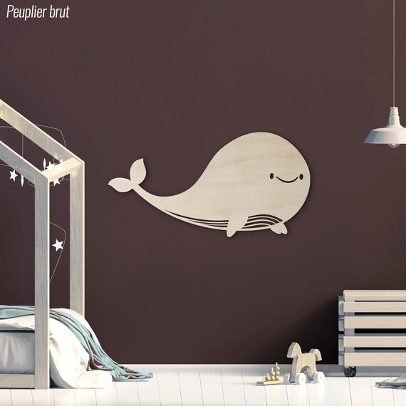 Baleine En Bois D Decoration Murale Chambre Enfant Et Bebe Etsy