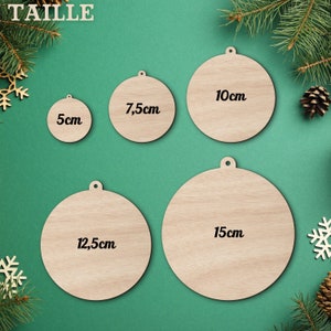 Boule de Noël en bois personnalisable / Premier Noël 4 image 5