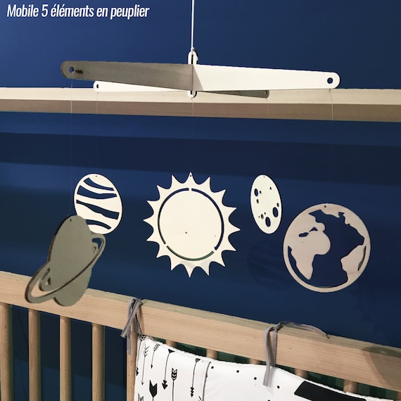 Mobile En Bois Planetes Decoration Chambre Enfant Bebe Etsy Hong Kong