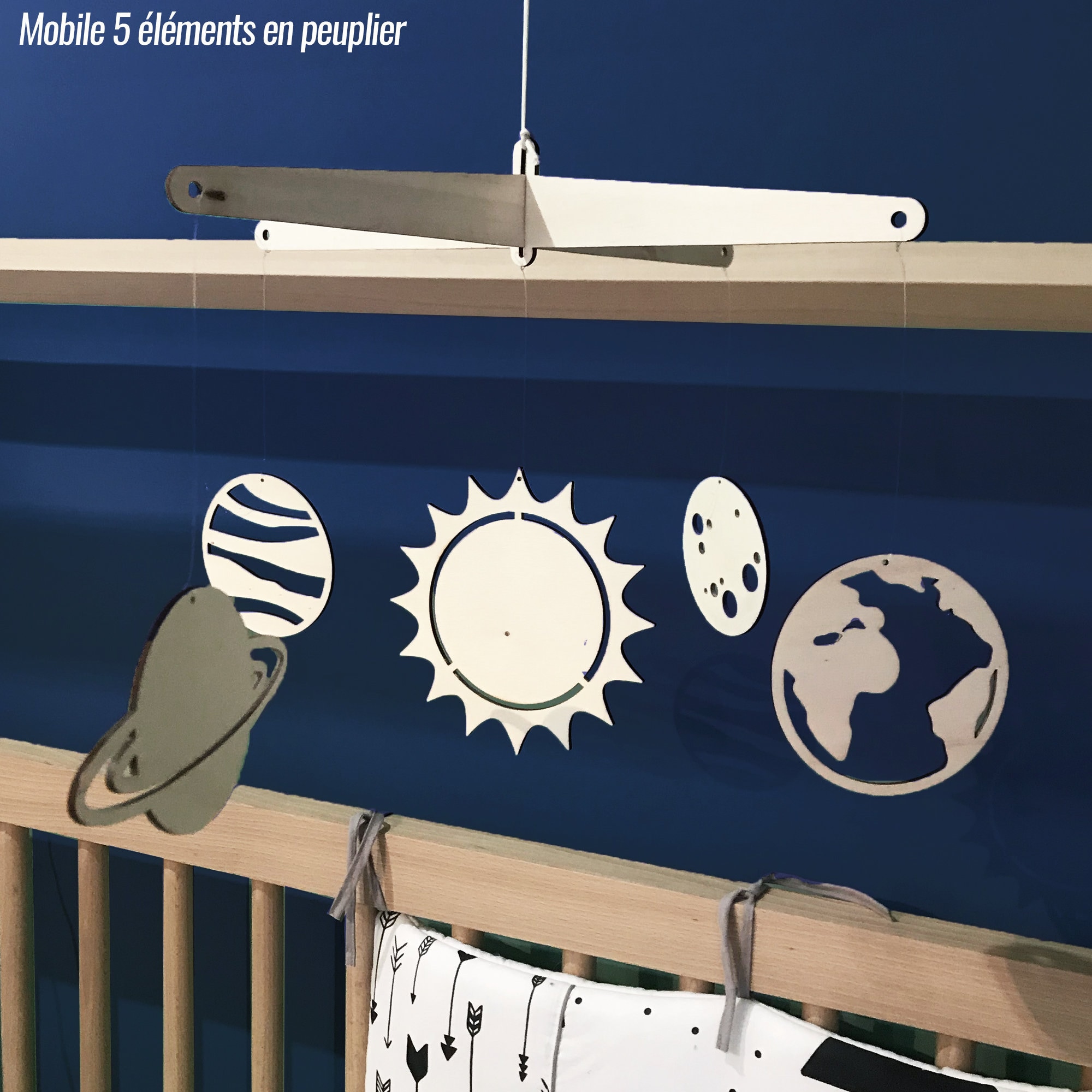 Mobile En Bois Planetes Decoration Chambre Enfant Bebe Etsy