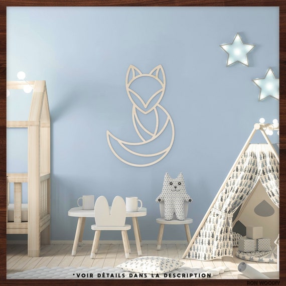 Renard En Bois A / Décoration Murale / Chambre Enfant Et Bébé 