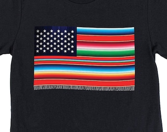 American Serape Mexican Blanket Design Gift Shirt For Cinco De Mayo - Eco Friendly Tee - Unique Design