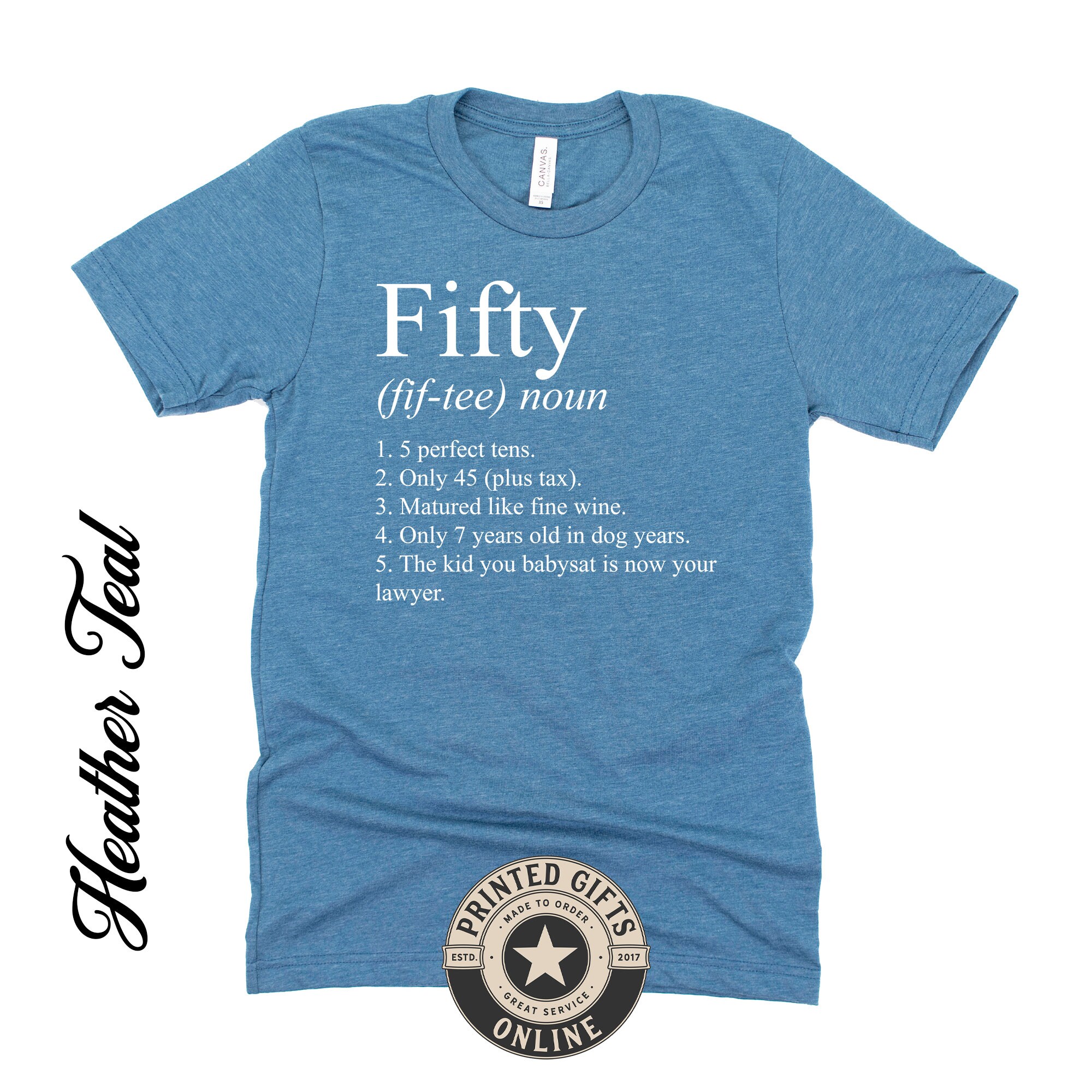 50th Birthday Gift for Women | Funny Fifty Dictionary Definition T 