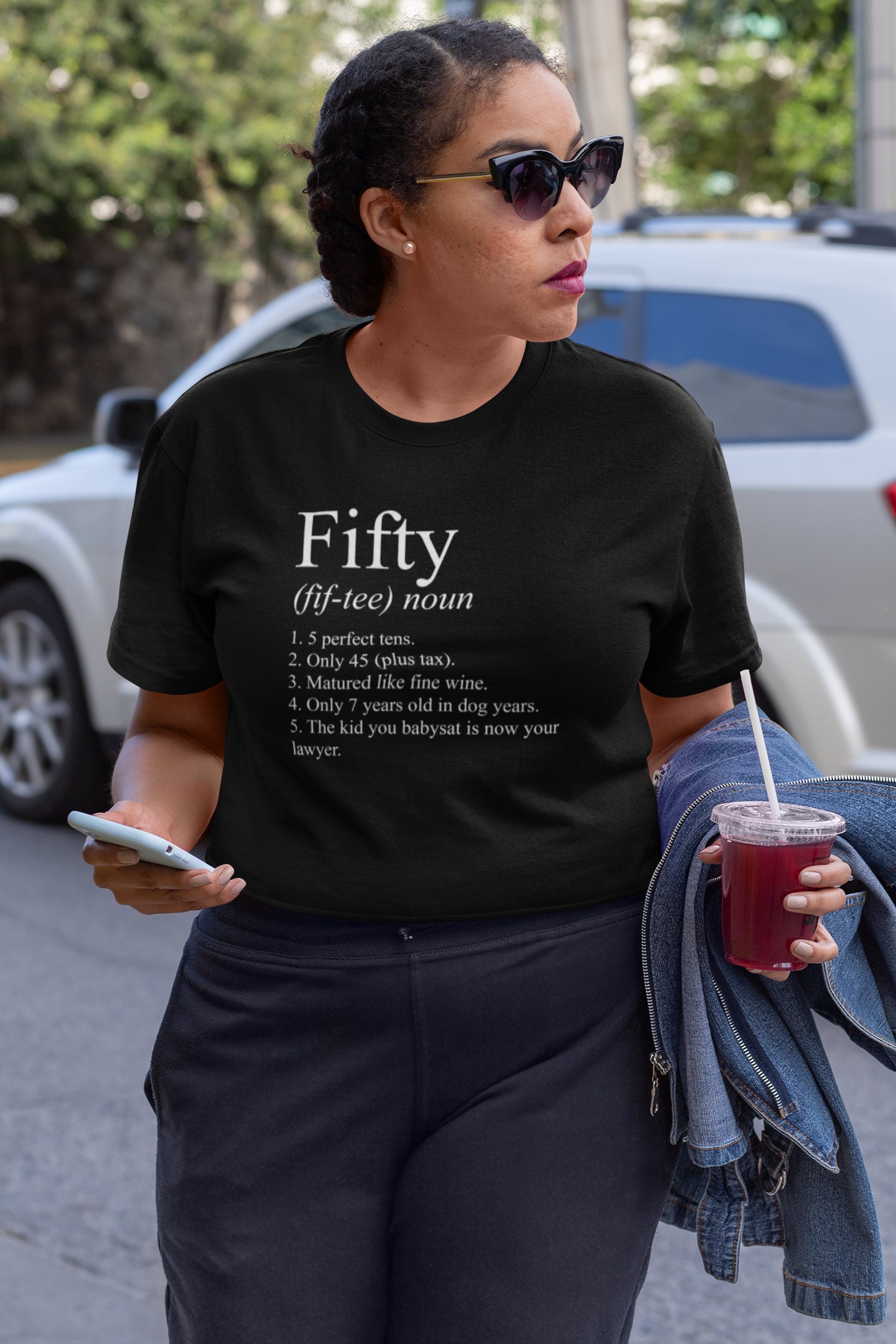 50th Birthday Gift for Women Funny Fifty Dictionary Definition T