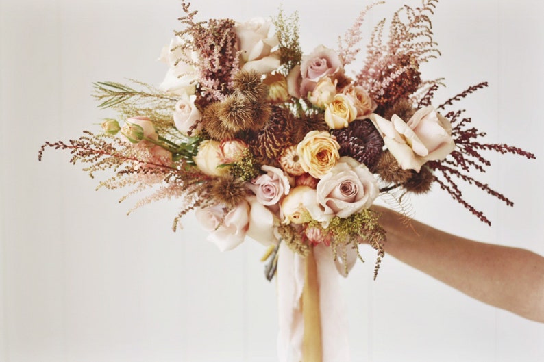 DESERT BLUSH Silk Ribbon Wedding Bouquet Styling Kit for image 0