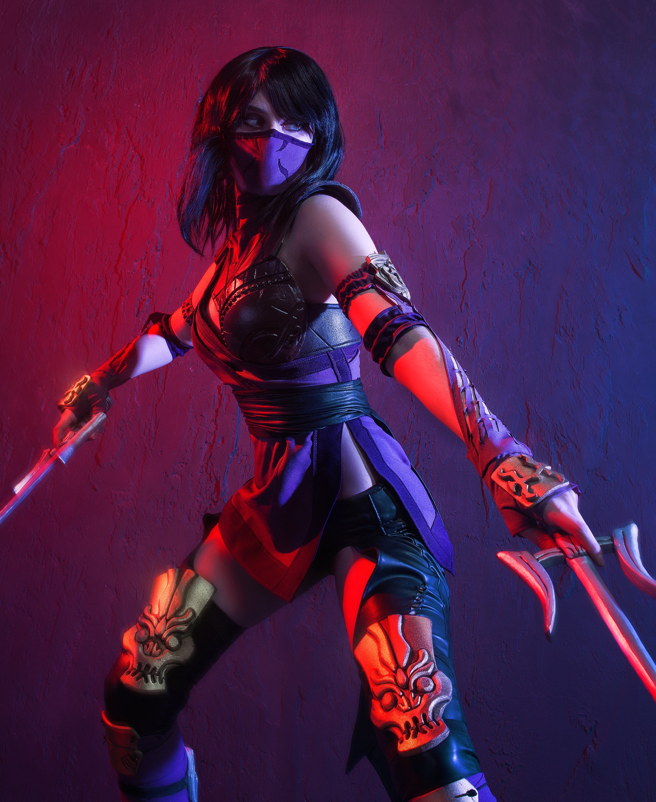 Mileena Mortal Kombat Cosplay. Full costume with wig weapon | Etsy