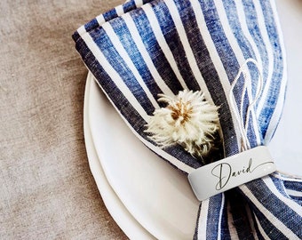 100 pcs Personalized Porcelain Napkin Rings | Wedding Favors for Guests | Handcrafted Wedding Décor | Minimalist Take Me Home Tags