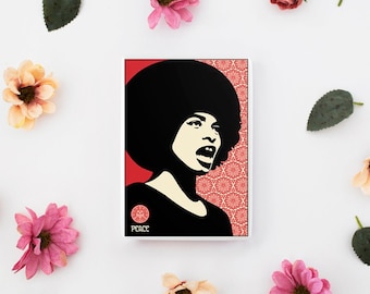Angela Davis Magnet, Women in History, Black Women's History, International Women's Day Gift