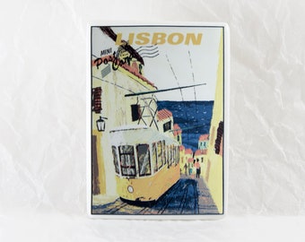 Lisbon Vintage Magnet, Fridge Magnets Souvenir Lisbon Portugal, Vintage Advertising, Travel Gifts Idea Refrigerator Magnets Personalized
