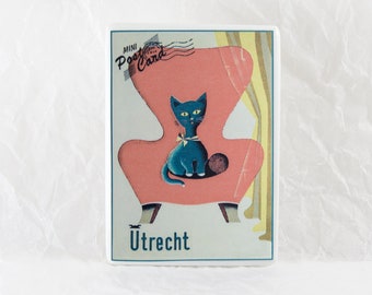 Cute Utrecht Magnet, Fridge Vintage Magnet, Retro Design, Kitchen Magnet, Utrecht Holland, The Netherlands Magnet, Refrigerator Magnet