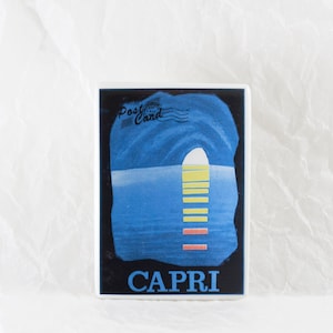 Capri, Souvenir-Magnet der herrlichen blauen Grotte, Faraglioni von Capri Italien, Souvenir Vintage anpassbare Illustration