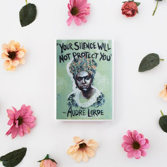 Audre Lorde Calamita con Citazione, Magnete da Collezione. Regalo per la Festa Internazionale della Donna