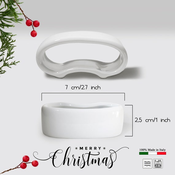 20Pcs Portatovaglioli Natalizi Agrifoglio Fibbia Bacche, Mini Porta Tovaglioli Ghirlanda Natalizia 8 cm, Napkin Rings Holder Anello Natale per Tavolo Decorazione, DIY Ghirlanda Dell'avvento