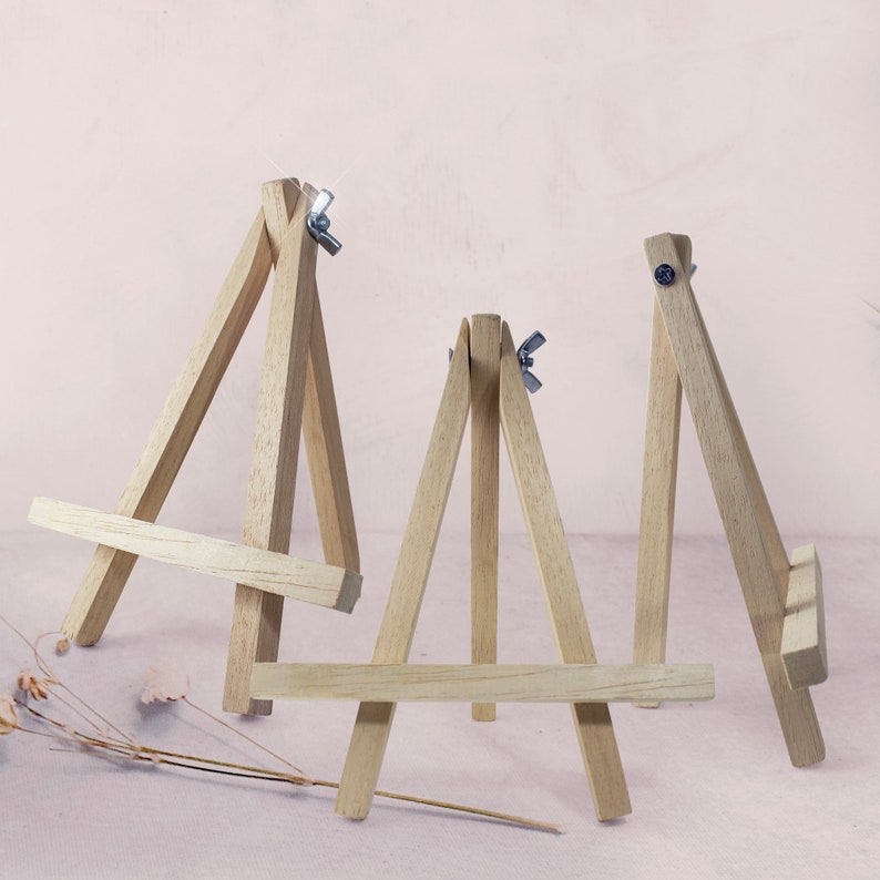 Table Top Wood Easel Rustic Display Wedding Easels Wooden Etsy