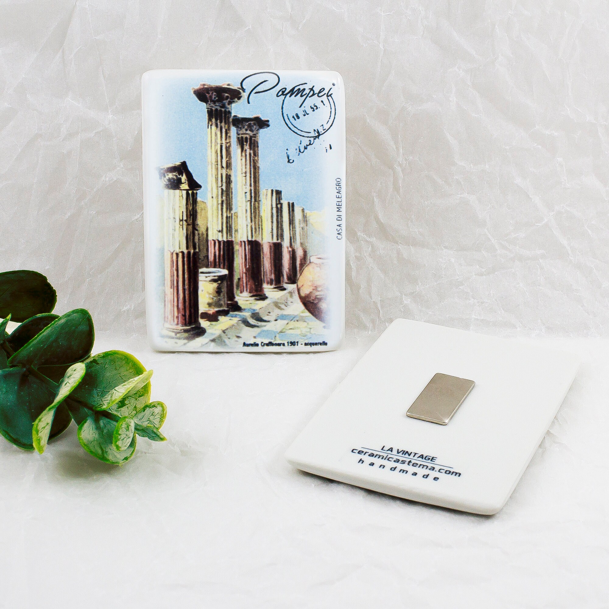 Calamita Frigorifero Sorrento Italia – Souvenir 3D In Resina Dipinto A Mano, 7,5x5,3 Cm, Decorazione Per Cucina E Ufficio