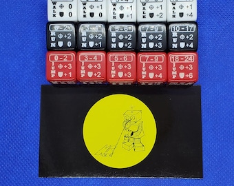 Stompy Robot Dice with Text