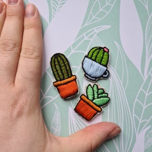 Miniature Sew-on Succulent Cactus Patch Set