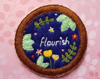 Flourish Self Love Sew-On Patch Embroidery