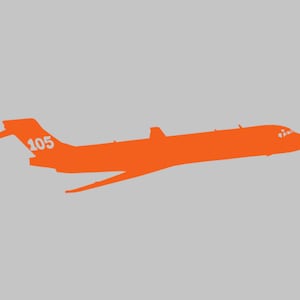 MD-87 Fire Tanker Vinyl Decal: Customized Aircraft Window Sticker
