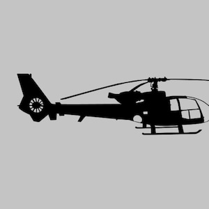 Gazelle Helikopter Silhuett Vinyldekal En Färg Valfri Färg! Fönsterdekal