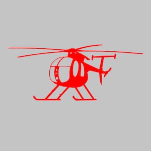 MD 500 D Helicopter Silhouette Vinyl Decal One Color ANY COLOR! Window Sticker