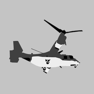 MV-22 / V-22 Hand Assembled Tiltrotor Multi-colored VIP Vinyl Decal Window Sticker