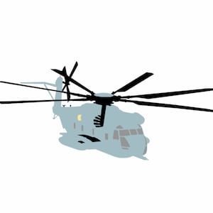 CH-53 Sea Stallion Helicopter Hand Assembled Multi-colored VIP Vinyl Decal Window Sticker