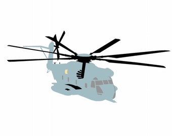 CH-53 シースタリオン ヘリコプター 手組み立て マルチカラー VIP ビニール デカール ウィンドウ ステッカー