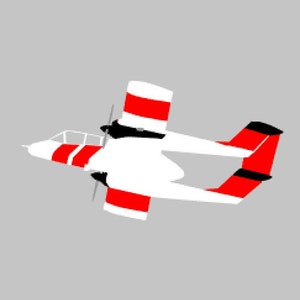 OV-10A Airplane Air Attack Hand Assembled Multi-colored VIP Vinyl Decal Window Sticker