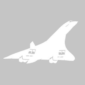 Supersonic Jet Silhouette Vinyl Decal One Color ANY COLOR! Window Sticker