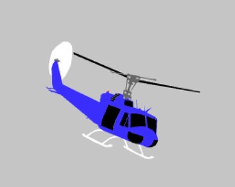 B205 / UH-1B Helicopter Michael Piper Collection Hand Assembled Multi-colored VIP Vinyl Decal Window Sticker