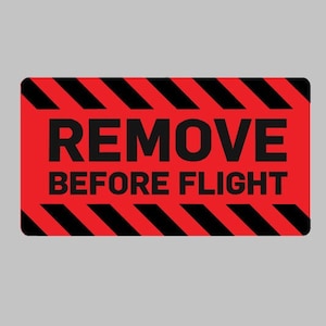 Remove Before Flight VIP Multi-colored Vinyl Decal! Helicopter Airplane Window Sticker
