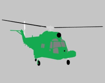 S-62 Seaguard Helicopter VIP, pegatina de vinilo multicolor ensamblada a mano para ventana