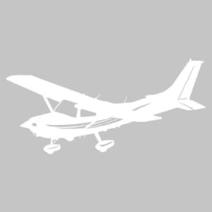 C182 Airplane Silhouette Vinyl Decal One Color ANY COLOR! Window Sticker