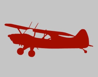 M-4 / M-7 Airplane Silhouette Vinyl Decal One Color ANY COLOR! Window Sticker