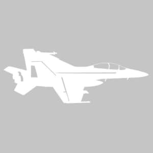 F/A-18 Jet Aircraft Silhouette Vinyl Decal One Color ANY COLOR! Window Sticker