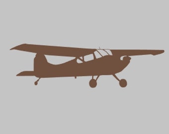 C170 Airplane Silhouette Vinyl Decal One Color ANY COLOR! Window Sticker