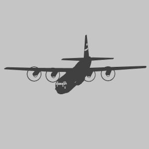 Cargo Plane Airplane Silhouette Vinyl Decal One Color ANY COLOR! Window Sticker