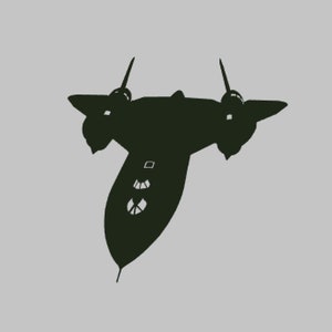 SR-71 Blackbird Jet Aircraft SRA Silhouette Vinyl Decal Window Sticker