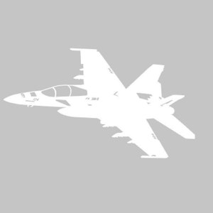 F-A 18 Jet Aircraft Silhouette Vinyl Decal One Color ANY COLOR! Window Sticker