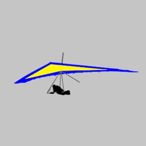 Hang Glider Hand Assembled Multi-colored VIP Vinyl Decal Window Sticker