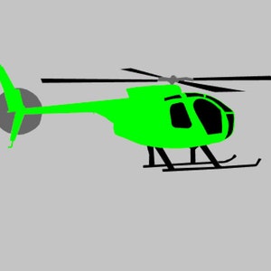 MD500C Helicopter Hand Assembled Multi-colored VIP Vinyl Decal Window Sticker