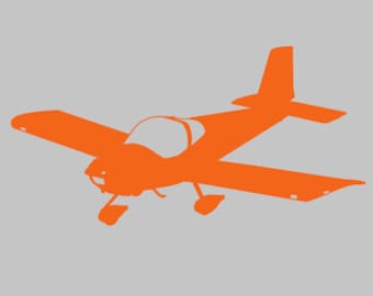 RV-12iS Airplane Silhouette Vinyl Decal One Color ANY COLOR! Window Sticker