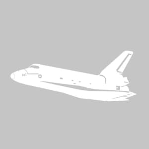 Space Shuttle Columbia Silhouette Vinyl Aufkleber Einfarbig JEDER FARBE! Fensteraufkleber