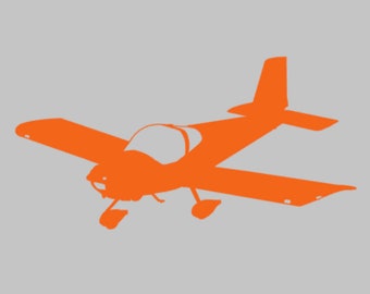 RV-12iS Airplane Silhouette Vinyl Decal One Color ANY COLOR! Window Sticker