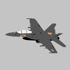 F/A-18 Jet Aircraft Hand Assembled Multi-colored VIP Vinyl Decal Window Sticker