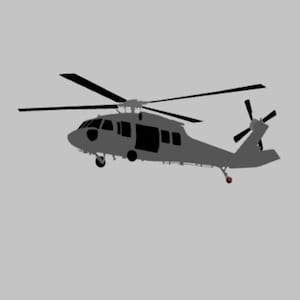 UH-60 Blackhawk Helicopter Hand Assembled Multi-colored VIP Vinyl Decal Window Sticker
