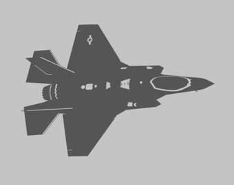 F-35 Lightning II Silhouette Vinyl Decal One Color ANY COLOR! Window Sticker