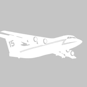 BAE146 T15 Fire Jet Aircraft Silhouette Vinyl Decal One Color ANY COLOR! Window Sticker